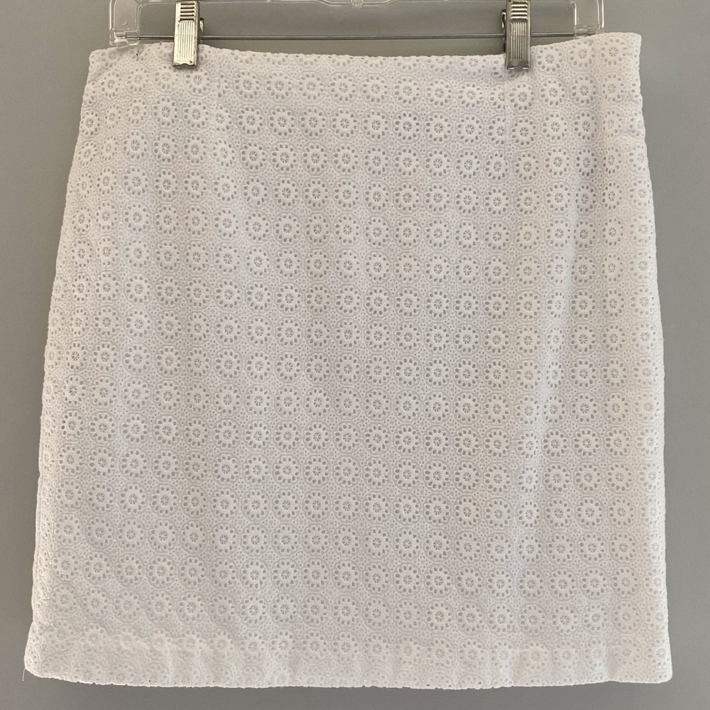 Cache White Eyelet Skirt